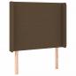 Preview: LED Kopfteil Dunkelbraun 93x16x118/128 cm Stoff