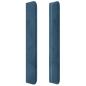 Preview: LED Kopfteil Dunkelblau 163x16x118/128 cm Samt