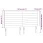 Preview: LED Kopfteil Dunkelblau 163x16x118/128 cm Samt