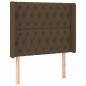 Preview: LED Kopfteil Dunkelbraun 93x16x118/128 cm Stoff