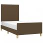 Preview: Bettgestell mit Kopfteil Dunkelbraun 90x190 cm Stoff