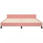 Preview: Bettgestell mit Kopfteil Rosa 160x200 cm Samt