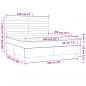 Preview: Boxspringbett mit Matratze & LED Dunkelbraun 160x200 cm Stoff