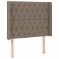 Preview: Boxspringbett mit Matratze & LED Taupe 100x200 cm Stoff