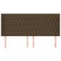 Preview: Kopfteil mit Ohren Dunkelbraun 183x16x118/128 cm Stoff