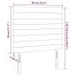 Preview: LED Kopfteil Creme 90x5x118/128 cm Stoff