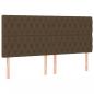 Preview: Boxspringbett mit Matratze & LED Dunkelbraun 180x200 cm Stoff