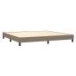 Preview: Boxspringbett mit Matratze & LED Taupe 200x200 cm Stoff