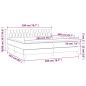 Preview: Boxspringbett mit Matratze & LED Taupe 200x200 cm Stoff