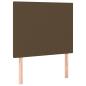 Preview: Boxspringbett mit Matratze & LED Dunkelbraun 90x200 cm Stoff