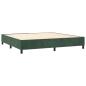 Preview: Boxspringbett mit Matratze & LED Dunkelgrün 200x200 cm Samt