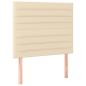 Preview: Boxspringbett mit Matratze & LED Creme 90x200 cm Stoff