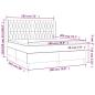 Preview: Boxspringbett mit Matratze & LED Dunkelbraun 180x200 cm Stoff