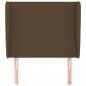 Preview: Kopfteil mit Ohren Dunkelbraun 93x23x118/128 cm Stoff
