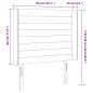 Preview: Kopfteil mit Ohren Dunkelblau 83x16x118/128 cm Samt