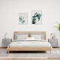 Preview: Wand-Nachttische mit LED-Leuchten 2 Stk. Betongrau