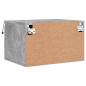 Preview: Wand-Nachttische mit LED-Leuchten 2 Stk. Betongrau