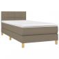 Preview: Boxspringbett mit Matratze Taupe 100x200 cm Stoff