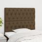 Preview: ARDEBO.de - Kopfteile 2 Stk. Dunkelbraun 90x7x78/88 cm Stoff