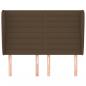 Preview: Kopfteil mit Ohren Dunkelbraun 147x23x118/128 cm Stoff