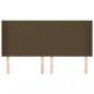 Preview: Kopfteil mit Ohren Dunkelbraun 183x16x118/128 cm Stoff