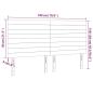 Preview: LED Kopfteil Creme 180x5x118/128 cm Stoff