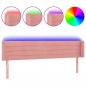 Preview: LED Kopfteil Rosa 163x16x78/88 cm Samt