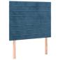 Preview: Boxspringbett mit Matratze Dunkelblau 80x200 cm Samt