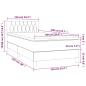 Preview: Boxspringbett mit Matratze Taupe 100x200 cm Stoff