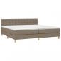 Preview: Boxspringbett mit Matratze Taupe 200x200 cm Stoff