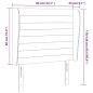 Preview: Kopfteil mit Ohren Dunkelbraun 83x23x118/128 cm Stoff