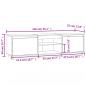 Preview: TV-Schrank Schwarz 140x35x40 cm Massivholz Kiefer