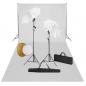 Preview: ARDEBO.de - Fotostudio-Set mit Leuchten, Schirmen, Hintergrund, Reflektor