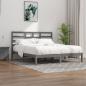 Preview: ARDEBO.de - Massivholzbett Grau 200x200 cm