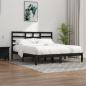 Preview: ARDEBO.de - Massivholzbett Schwarz 200x200 cm