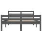 Preview: Massivholzbett Grau 140x190 cm