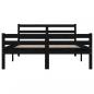 Preview: Massivholzbett Schwarz 140x190 cm