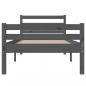 Preview: Massivholzbett Grau 100x200 cm