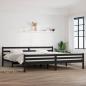 Preview: ARDEBO.de - Massivholzbett Schwarz 200x200 cm