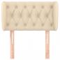 Preview: Kopfteil mit Ohren Creme 83x23x78/88 cm Stoff