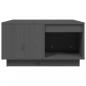 Preview: Couchtisch Grau 60x61x32,5 cm Massivholz Kiefer