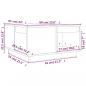 Preview: Couchtisch Grau 60x61x32,5 cm Massivholz Kiefer