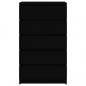 Preview: Schubladenschrank Schwarz 60x36x103 cm Holzwerkstoff