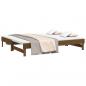 Preview: Tagesbett Ausziehbar Honigbraun 2x(100x200)cm Massivholz Kiefer
