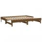 Preview: Tagesbett Ausziehbar Honigbraun 2x(100x200)cm Massivholz Kiefer