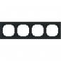 Preview: Busch-Jaeger 1724-45M Abdeckrahmen, art linear, 4-fach Rahmen, schwarz matt (2CKA001754A4864)