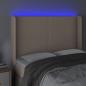 Preview: LED Kopfteil Cappuccino-Braun 147x16x118/128cm Kunstleder