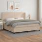 Preview: ARDEBO.de - Boxspringbett Matratze Cappuccino-Braun 200x200cm Kunstleder