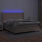 Preview: Boxspringbett mit Matratze & LED Cappuccino-Braun 160x200cm