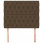 Preview: Kopfteile 2 Stk. Dunkelbraun 100x7x78/88 cm Stoff